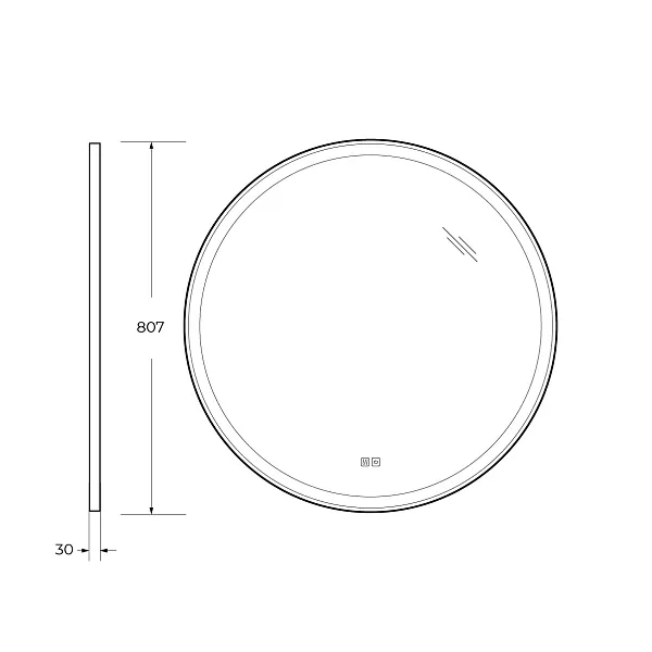 Зеркало Cezares Cadro 80x80 CZR-SPC-CADRO-800-LED-TCH-WARM с подсветкой c подогревом фото 8