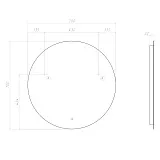 Зеркало Vigo Otti 70x70 4640027149670 с подсветкой фото 7