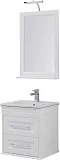 Мебель для ванной Aquanet Бостон М 60 подвесная или напольная белая матовая с раковиной из литьевого фото 2