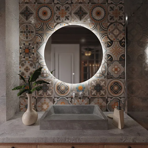 Зеркало Mixline Алон круг 70x70 4620077046853 с подсветкой фото 3