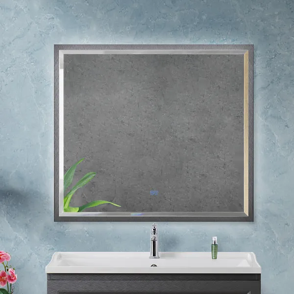 Зеркало Cezares Interni 100x90 CZR-SPC-INT-1000-900-LED-TCH-WARM-TIT с подсветкой Титан фото 6