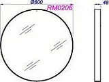 Зеркало Aqwella RM 80x80 RM0208BLK фото 3