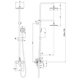 Душевая стойка Lemark Poseidon LM4260C со смесителем фото 2