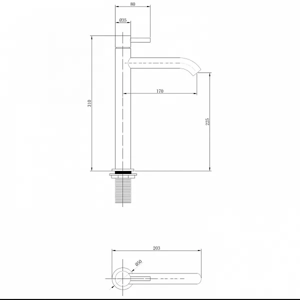 Смеситель для раковины ABBER Wasser Kreis AF8111RG фото 5