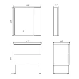 Зеркало Comforty Бильбао 80x80 00-00014154CF правая с подсветкой фото 2