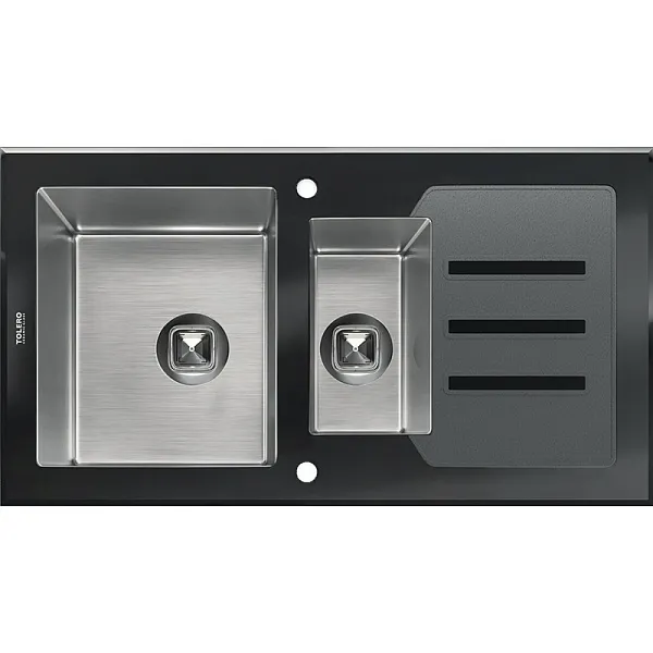 Кухонная мойка Tolero Ceramic Glas TG-920k 92 Черная фото 1