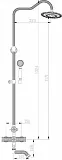 Душевая стойка ZorG Antic A 403DS-BR фото 2