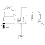 Смеситель Lemark Comfort LM3075C-Red для кухонной мойки фото 2