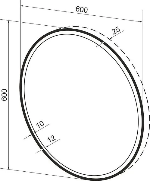 Зеркало Wellsee 7 Rays' Spectrum 60x60 см 172200200 c фронтальной подсветкой фото 9