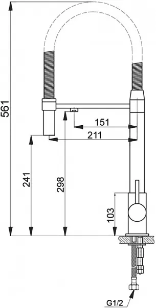 Смеситель Raiber RF6601 для кухонной мойки фото 3