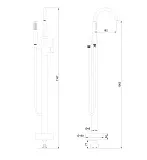 Смеситель для ванны с душем Wonzon & Woghand STICK WW-88649017-MB фото 1