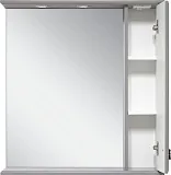 Зеркало Misty Лувр 75x80 П-Лвр03075-1504П правое с полочкой и подсветкой фото 2