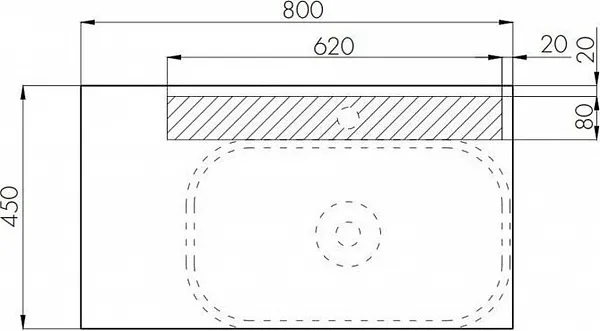 Столешница Акватон Мишель 80 1A253003MIX40 фото 4