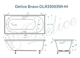 Ванна из искусственного камня Delice Bravo DLR330035R-M фото 1