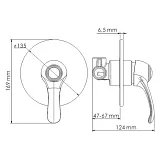 Смеситель WasserKRAFT Isar 1351 для душа фото 2