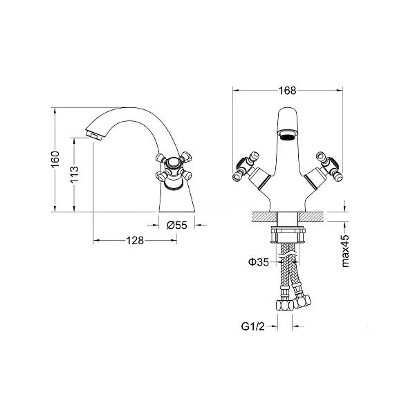 Смеситель для раковины TIMO Nelson 1911/03F фото 2