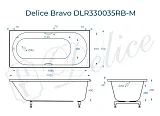 Ванна из искусственного камня Delice Bravo DLR330035RB-M фото 1