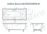 Ванна из искусственного камня Delice Bravo DLR330038RB-M фото 1