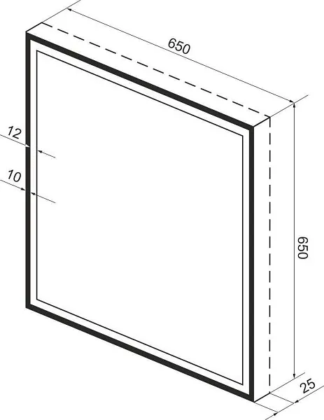 Зеркало Wellsee 7 Rays' Spectrum 65x65 см 172200420 c фронтальной подсветкой фото 9