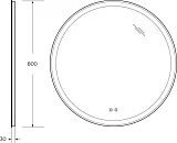 Зеркало BelBagno Rng 80x80 SPC-RNG-800-LED-TCH-SND с подсветкой фото 10