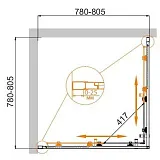 Душевой уголок CEZARES FAMILY FAMILY-A-2-80-C-Cr фото 2