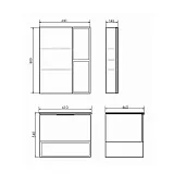 Зеркало-шкаф Comforty Франкфурт 60x80 00-00014141CF левая с подсветкой фото 2