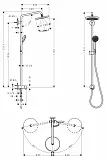 Душевая стойка Hansgrohe Croma 220 Showerpipe 27224000 фото 8