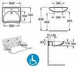 Раковина Roca Access 64 см 327230000 фото 4