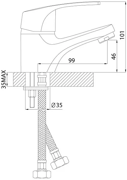 Смеситель Rossinka D D40-11 для раковины фото 2