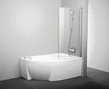 Шторка на ванну Ravak Rosa CVSK1 140/150 R Transparent, профиль блестящий фото 2
