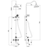 Душевая стойка Lemark Jasmine LM6662ORB со смесителем фото 2