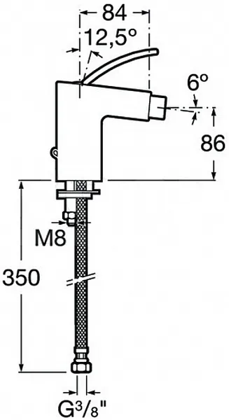 Смеситель Roca Moai 5A6146C00 для биде фото 2