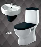 Унитаз-компакт Sanita Luxe Best Color Motion WC.CC/Best/2-DM/BLK.G/S1 напольный с сиденьем микролифт фото 2