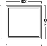 Зеркало Kerama Marazzi Pompei 83х79 PO.mi.80\BLK с подсветкой фото 4