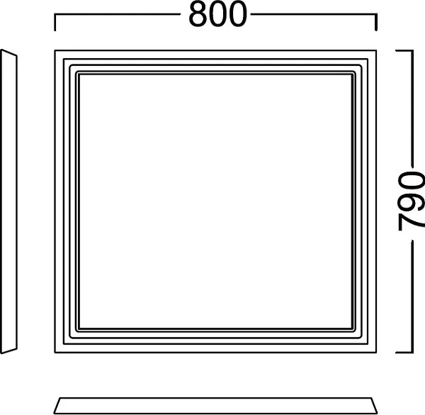 Зеркало Kerama Marazzi Pompei 83х79 PO.mi.80\BLK с подсветкой фото 4