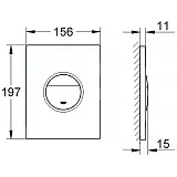 Система инсталляции Grohe 38971000 + 38965000 с кнопкой хром глянцевый фото 5