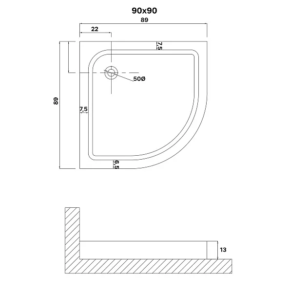 Душевой поддон Niagara Eco NG-P9090-14 фото 2