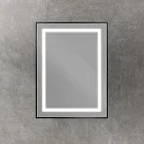 Зеркало BelBagno Kraft 60x80 SPC-KRAFT-600-800-SENS-NERO с подсветкой фото 2
