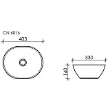 Раковина накладная Ceramica Nova Element 40 см CN6016 фото 2