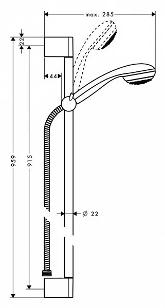 Душевой гарнитур Hansgrohe Crometta 85 27651000 фото 2