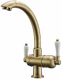 Смеситель ZorG Sanitary ZR 327 YF BR для кухонной мойки фото 1