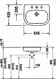 Раковина Duravit D-Code 0337540000  встраиваемая фото 3
