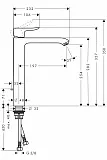 Смеситель Hansgrohe Metris 31082000 для раковины-чаши с донным клапаном фото 5