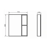 Зеркало-шкаф Comforty Дуэт 71,5x80 00-00009924CF фото 2