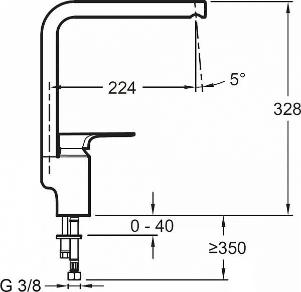 Смеситель Jacob Delafon Aleo+ E72358-CP для кухонной мойки фото 2