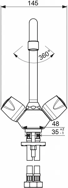 Смеситель Vidima Iskar BA168AA для кухонной мойки фото 3