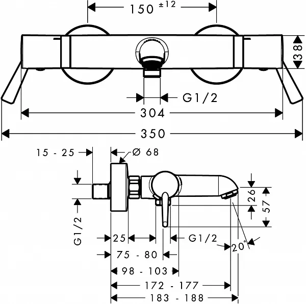 Термостат Hansgrohe Ecostat Comfort Care 13115000 для ванны с душем фото 2