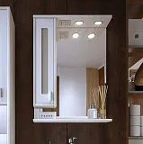 Зеркало Бриклаер Бали 62x84 4627125411991 с полочкой и подсветкой фото 1