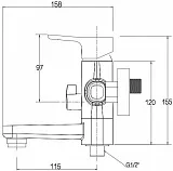 Смеситель Kaiser Vega 63022 для ванны с душем фото 2