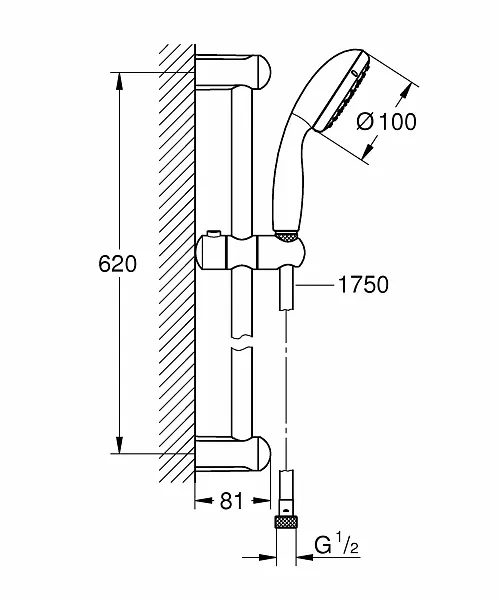Душевой гарнитур Grohe Tempesta 27924001 фото 2